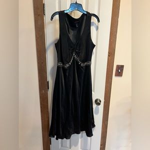 Lane Bryant 18 sleeveless black dress with beading detail, EUC.
